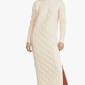 Floor Length Textured Sweater Dress